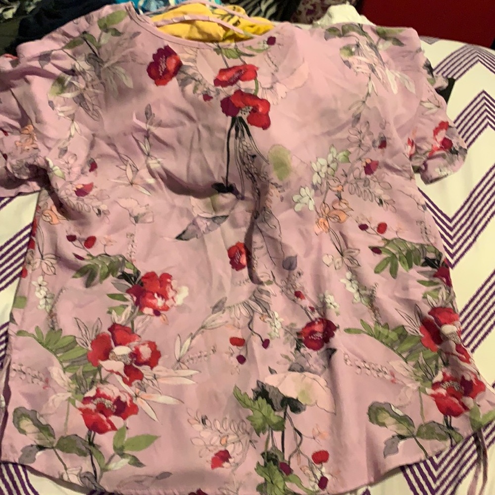Maurices purple floral top - xl